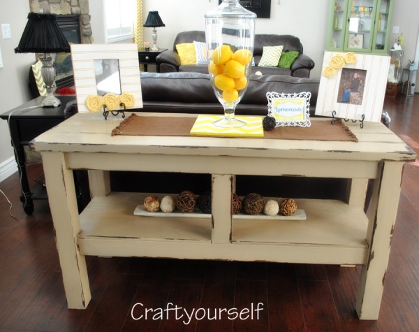 Pottery Barn Inspired Console Table Craft