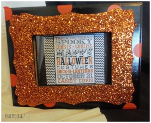 glitter frame orange