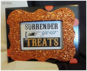 glitter frame orange surrender treats