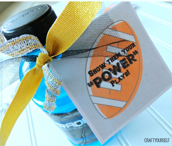 powerade power play tag on bottle