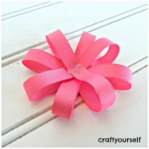 hair bow card flower