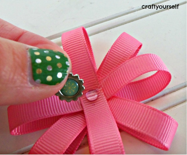 hair bow card jewel