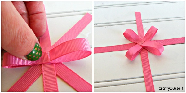 hair bow card loops