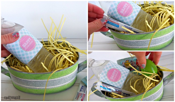 watering can Easter Basket fill with goodies