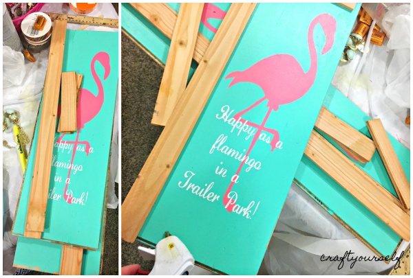 flamingo adding frame and vinyl