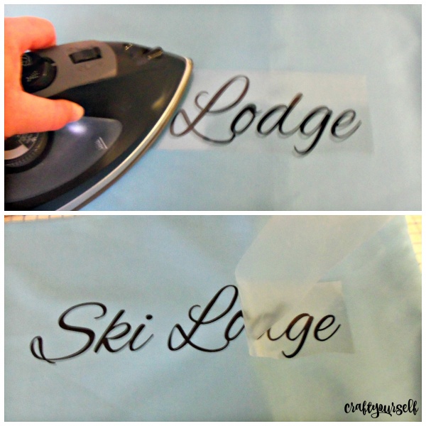 ski lodge iron on