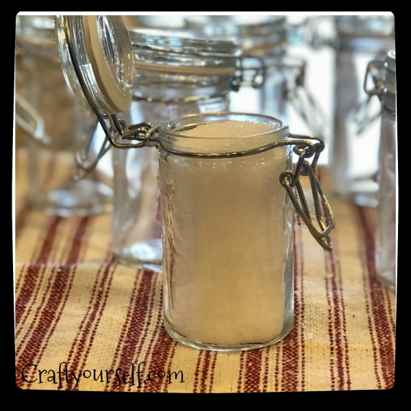 Candy Cane Bath Salts in jar