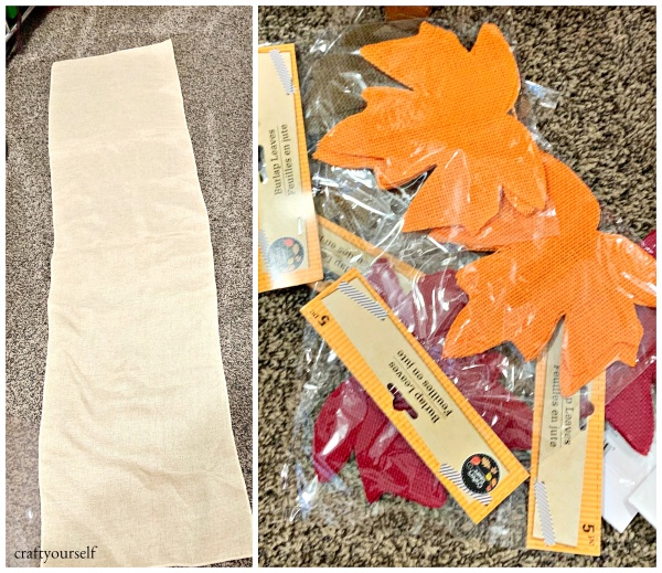 fall leaf table runner supplies