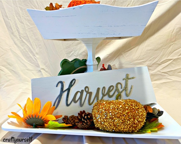 harvest tray front view